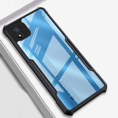 BOZTI Back Cover for Realme C20(Transparent, Black, Camera Bump Protector, Pack of: 1)
