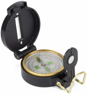 JCU Military Engineer Directional Compass North Arrow Floating Metal Dial/Lensatic Compass(Black)