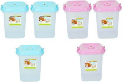 PRAGATI SALES Plastic Utility Container  - 13 L(Pack of 6, Blue, Pink, White)