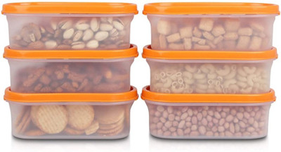TUQQERWEREE Polypropylene Fridge Container  - 500 ml(Pack of 6, Clear)