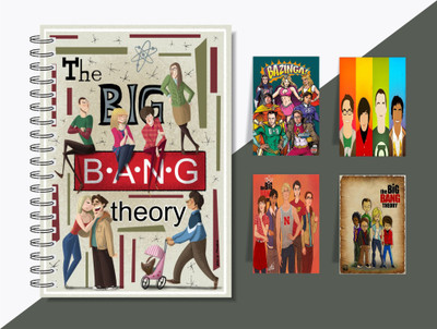 Macro BIG BANG THEORY COLLECTION A5 Diary RULED 160 Pages(Multicolor, Pack of 5)