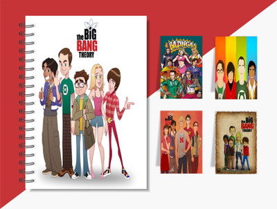 Macro BIG BANG THEORY COLLECTION A5 Diary RULED 160 Pages(Multicolor, Pack of 5)