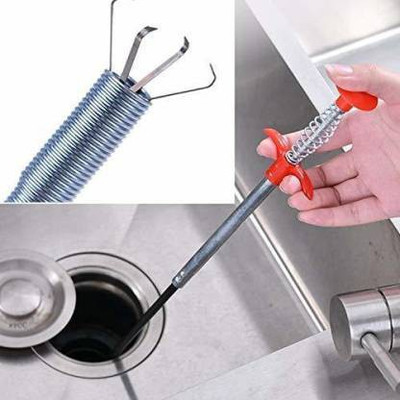 JMALL ™Drain Cleaner Wire Spring Sink Cleaning Stick Drain Plunger Unblocked Kitchen Multi-purpose Plunger