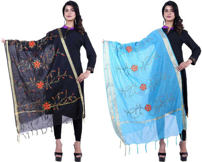 Yelook Silk Blend Floral Print Women Dupatta