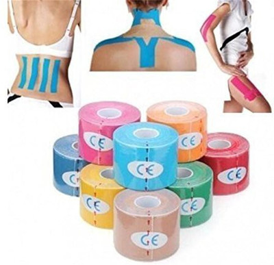 MAHADEV ENTERPRISE Kinesiology Muscle Tape Sport Care Roll Cotton Elastic Adhesive Injury Supports Kinesiology Tape