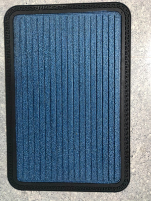 Waco creation Microfiber Door Mat(Blue, Large)