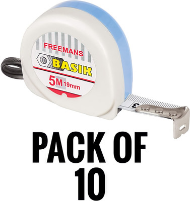 FREEMANS BKC519 Basic Measure tape 5m 19mm (Pack of 10 Measurement Tape(5 m)