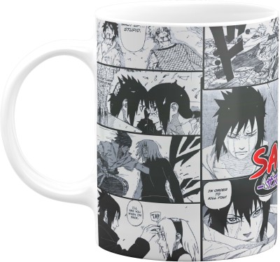 Flair Print Anime - Naruto Sasuke Manga Art ETI582 Printed on Ceramic Coffee (White) Ceramic Coffee Mug(330 ml)