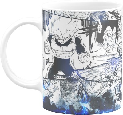 Flair Print ‘Dragon Ball Vegeta Manga Art’ ETI600 Printed on Ceramic White Coffee Ceramic Coffee Mug(330 ml)