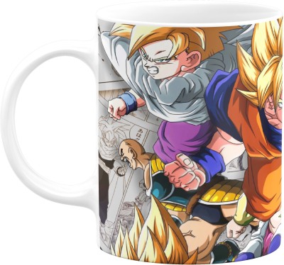 Flair Print ‘Dragon Ball Z Characters’ ETI608 Printed on Ceramic White Coffee Ceramic Coffee Mug(330 ml)