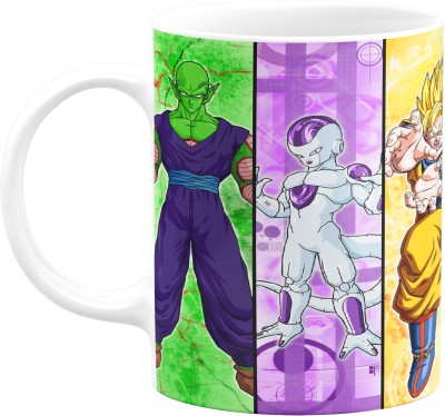 Flair Print ‘Dragon Ball Z Characters’ ETI602 Printed on Ceramic White Coffee Ceramic Coffee Mug(330 ml)