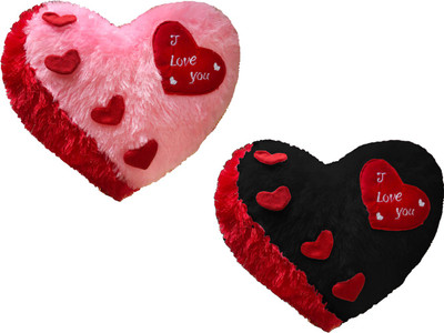 Catchyx Cart Microfibre Quotes Cushion Pack of 2(Black & Pink)
