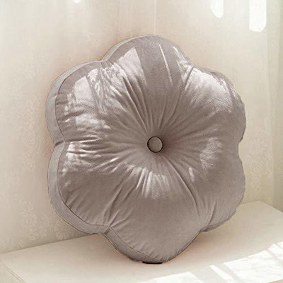 Peach Cuddle Microfibre Solid Cushion Pack of 1(Grey)
