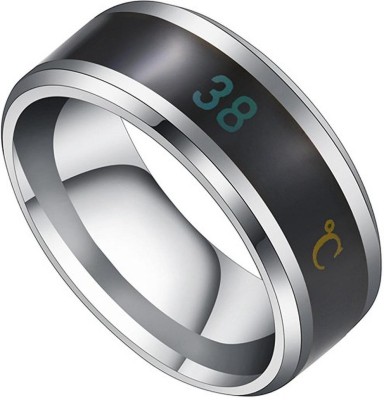 Thrillz Best Valentine Gifts: Thrillz Fabulous Smart Sensing Temperature Degree Celsius Display Changing Ring Stainless Steel Titanium Plated Ring Stainless Steel Ring