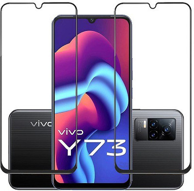 Bodoma Edge To Edge Tempered Glass for Vivo Y73 2021(Pack of 2)