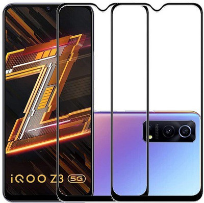 Bodoma Edge To Edge Tempered Glass for vivo Iqoo z3(Pack of 2)