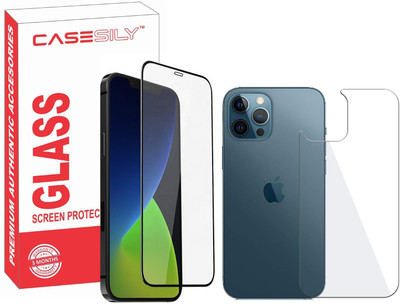 Casesily Front and Back Tempered Glass for iPhone 12 Pro Max(Pack of 2)
