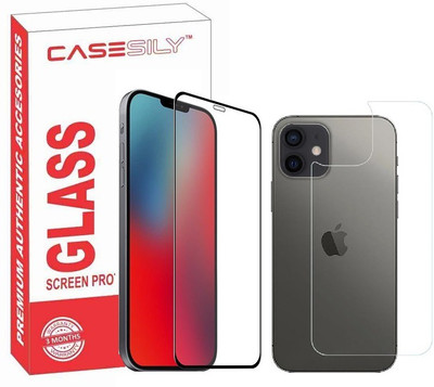 Casesily Front and Back Tempered Glass for iPhone 12(Pack of 2)