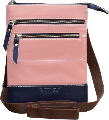 ABYS Pink, Blue Sling Bag Genuine Leather Stylish sling bag For Men & Women