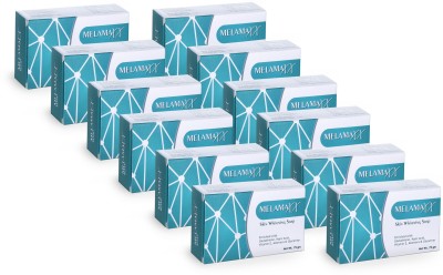 Melamaxx Glutathione Skin Whitening Soap (Pack of 12) (900 g)(12 x 75 g)