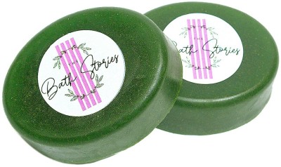 the bath stories Handmade Pure Organic Herbal Neem Soap (Pack of 2)(2 x 45 g)