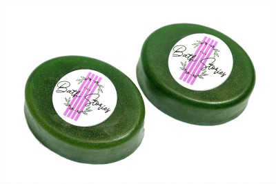 the bath stories Handmade Pure Organic Herbal Neem Soap 2x90 gms (Pack of 2)(2 x 90 g)
