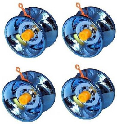 s yuvraj HIGH SPEED METAL ONE PIECE YOYO SPINNER TOY SET OF 4 (Blue) (Blue)(Blue)