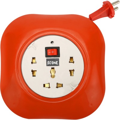 ECONE ECONE E-DIAL 2 Pin Flex Box Cord Power Strip 5  Socket Extension Boards(Red, 7 m)