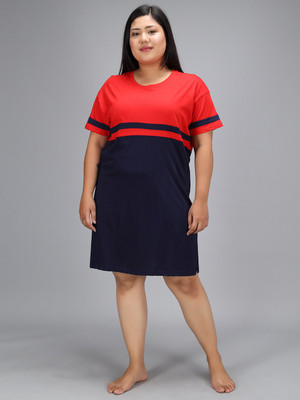 Rakshita Collection Colorblock Women Round Neck Red T-Shirt