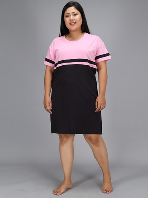 Rakshita Collection Colorblock Women Round Neck Pink T-Shirt