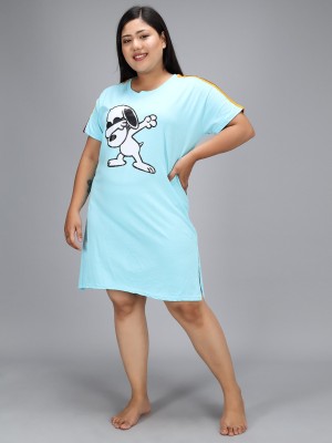 GRAND MALBORK Women Nightshirts(Light Blue)