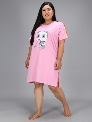 GRAND MALBORK Printed Women Round Neck Pink T-Shirt