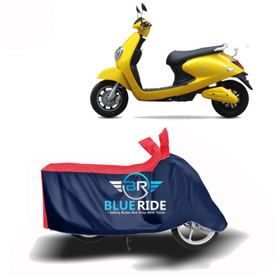 BLOERIDE Two Wheeler Cover for Techo Electra(Emerge, Red, Blue)