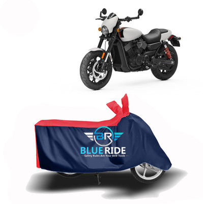 BLOERIDE Two Wheeler Cover for Harley Davidson(Street Rod, Red, Blue)