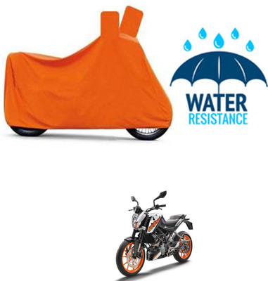 RONISH Waterproof Two Wheeler Cover for KTM(Duke 200, Orange)