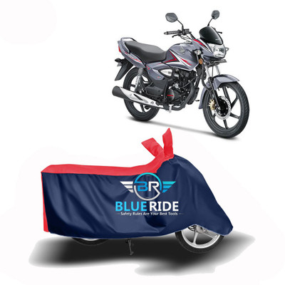 BLOERIDE Two Wheeler Cover for Honda(CB Shine, Red, Blue)