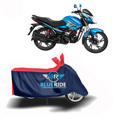 BLOERIDE Two Wheeler Cover for Hero(Glamour Programmed FI, Red, Blue)