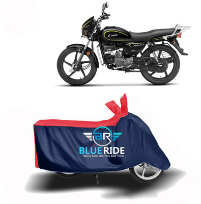 BLOERIDE Two Wheeler Cover for Hero(Super Splendor, Red, Blue)