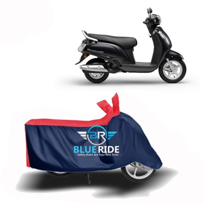 BLUERIDE Two Wheeler Cover for Suzuki(Access 125, Red, Blue)