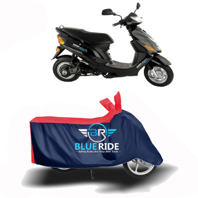 BLOERIDE Two Wheeler Cover for Hero Electric(Electric Wave Dx, Red, Blue)