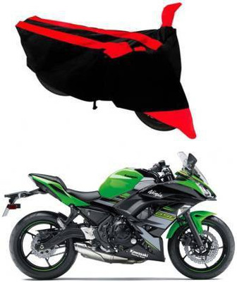 WONAK Waterproof Two Wheeler Cover for Kawasaki(Ninja 650, Red, Black)