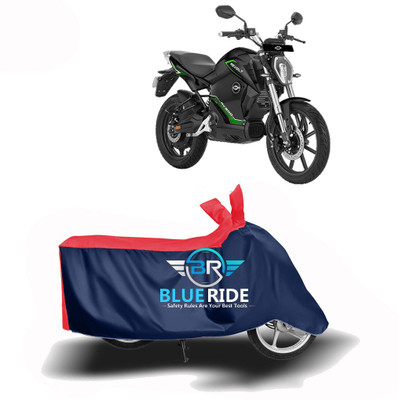 BLOERIDE Two Wheeler Cover for Revolt(RV 300, Red, Blue)