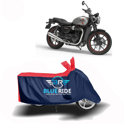 BLOERIDE Two Wheeler Cover for Triumph(Street Twin, Red, Blue)