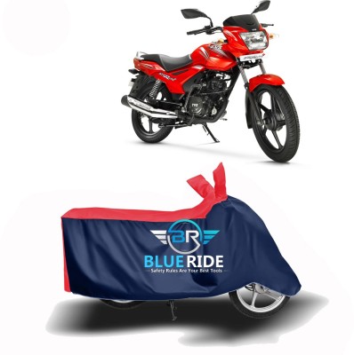 BLUERIDE Two Wheeler Cover for TVS(Star City Plus, Red, Blue)