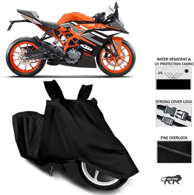 Pu-Crazy Waterproof Two Wheeler Cover for KTM(RC 200, Black)