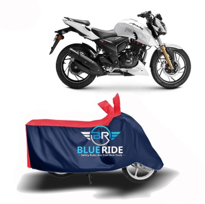 BLOERIDE Two Wheeler Cover for TVS(Apache RTR 200 Fi E100, Red, Blue)