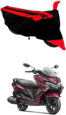 WONAK Waterproof Two Wheeler Cover for Suzuki(Burgman Street 125, Red, Black)