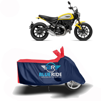 BLOERIDE Two Wheeler Cover for Ducati(Scrambler Icon, Red, Blue)