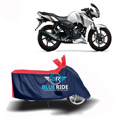 BLOERIDE Two Wheeler Cover for TVS(Apache 150, Red, Blue)
