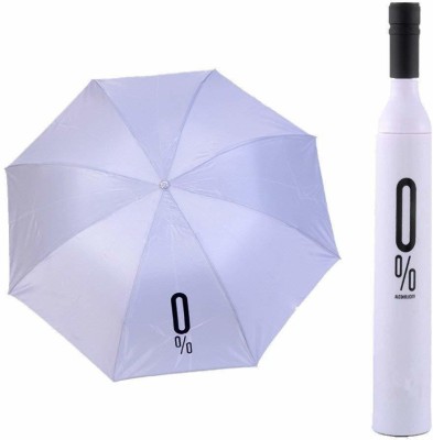 KANHAEMPIRE Windproof Double Layer Umbrella with Wine Bottle Plastic Case Cover, Chatri K27 Umbrella(Purple)